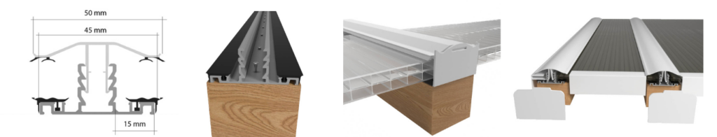 Installation des profils à clipser pour plaques de polycarbonate