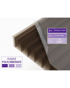 Plaque alvéolaire 32 mm bronze pour une isolation thermique optimale