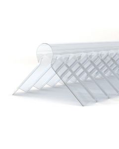Faîtière double pente en polycarbonate ondulé petite onde
