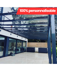 PERGOLA ÉVOLUTION SUR MESURE AVEC LE POLYCARBONATE COMPACT en 6 mm