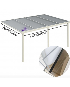 pergola evolution sur mesure avec le verre ou le polycarbonate compact en 6mm