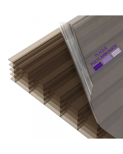 plaque en polycarbonate alvéolaire bronze en 25mm