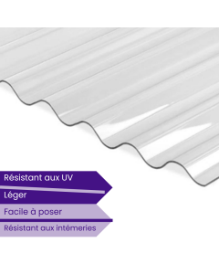 Une protection durable et transparente : le polycarbonate ondulé allie légèreté et résistance aux intempéries.