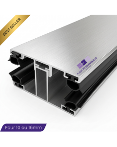 profil de jonction en alu pour polycarbonate en 10mm ou 16mm