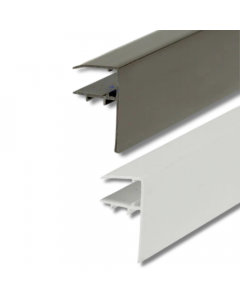 profil F  en pvc E-Tex pour les bordure de toit en polcyarbonate en 10mm