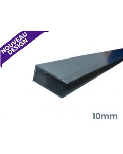 Profil U en aluminium 10mm pour fermer proprement les bords des plaques alvéolaires
