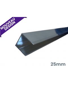 Profil U aluminium 25 mm pour finition