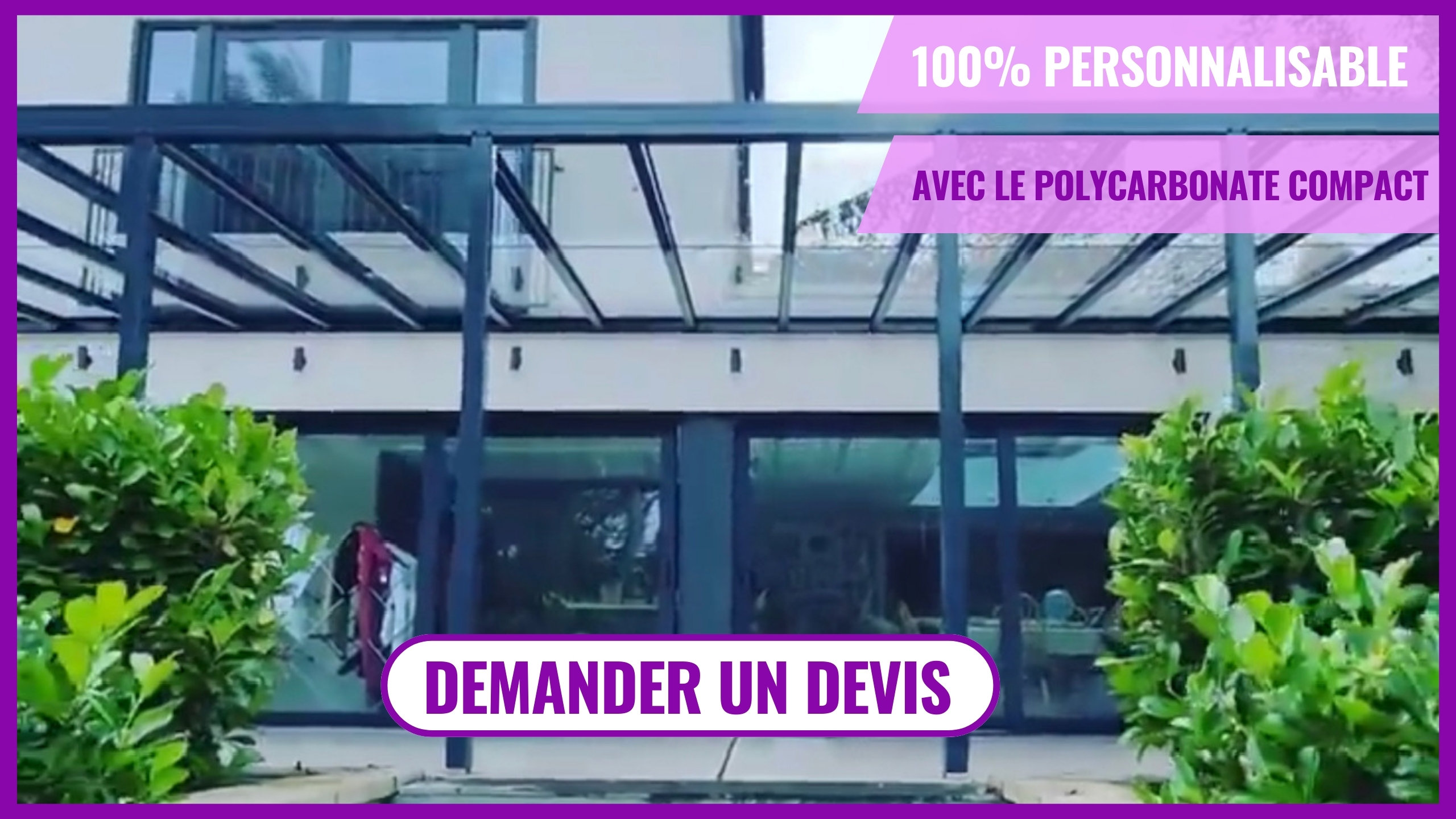 Pergola sur mesure avec les plaques compactes