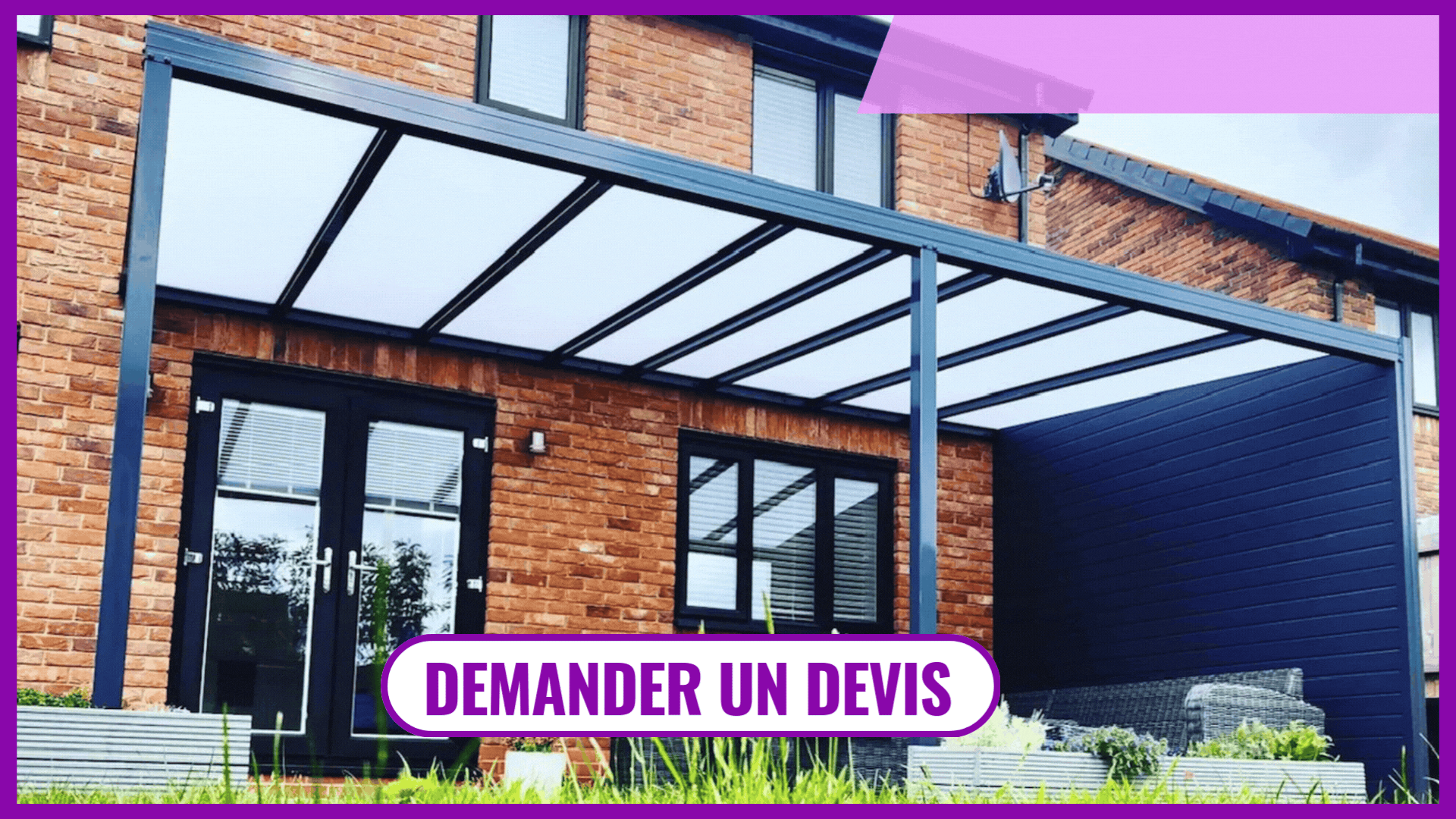 Pergola sur mesure avec les plaques alvéolaires