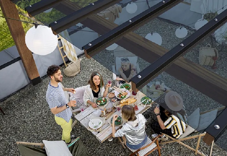 EZ GLAZE Plaque de polycarbonate profilé Gris (TL 20%) - Épaisseur 3mm - Image 2