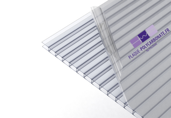 polycarbonate alvéolaire transparent double paroi anti uv une face