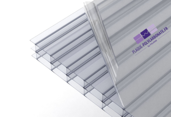 16 mm PLAQUE EN POLYCARBONATE ALVEOLAIRE TRANSPARENTE