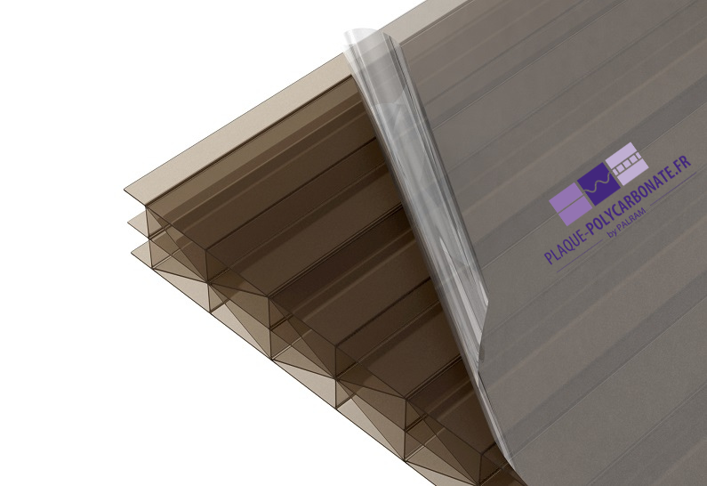 25 mm POLYCARBONATE ALVÉOLAIRE BRONZE