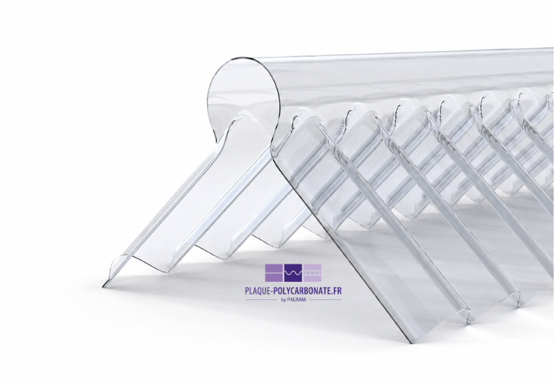 FAÎTIÈRE DOUBLE PENTE EN POLYCARBONATE ONDULÉ PETITE ONDE
