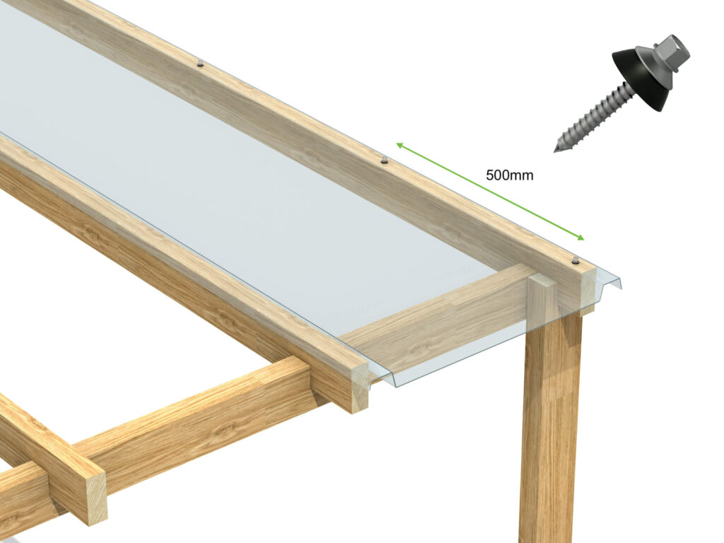 Fixation du premier panneau EZ Glaze