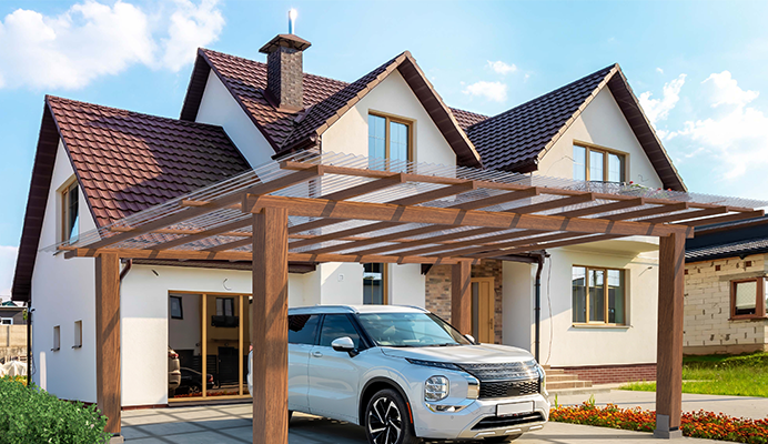 Protégez votre voiture grâce à un carport en polycarbonate durable