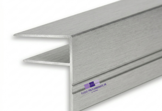 profil F de bord en aluminium brut