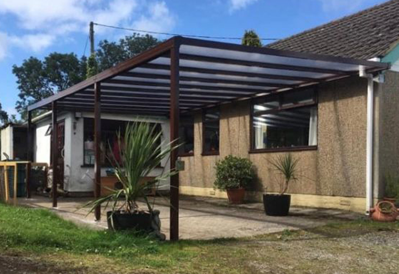 Pergola en aluminium sur mesure Evolution - Marron - Image 2