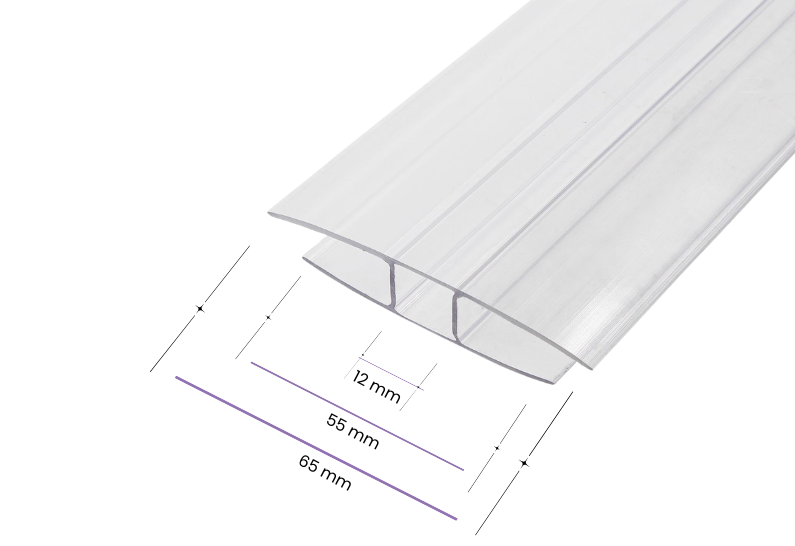 Profil H en Polycarbonate pour 16mm - Image 3