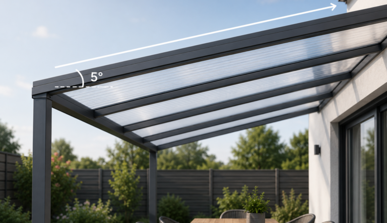 Quelle pente prévoir pour une toiture en polycarbonate ?