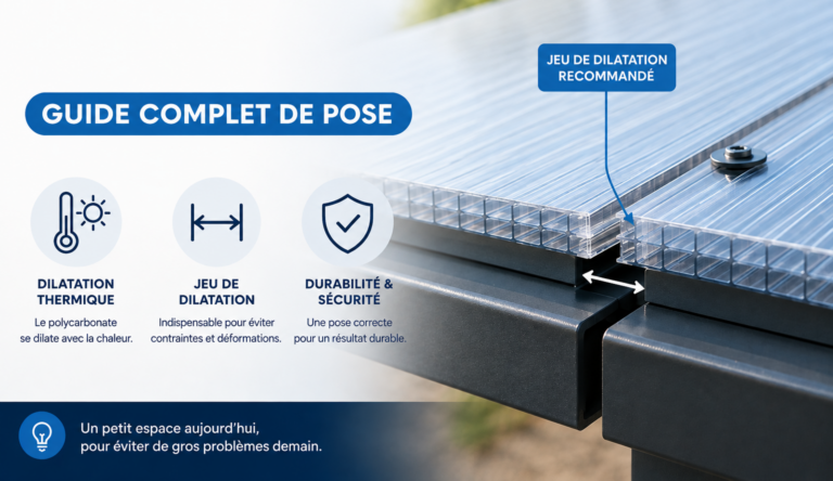 Faut-il laisser un jeu de dilatation pour une plaque de polycarbonate ? Guide complet de pose