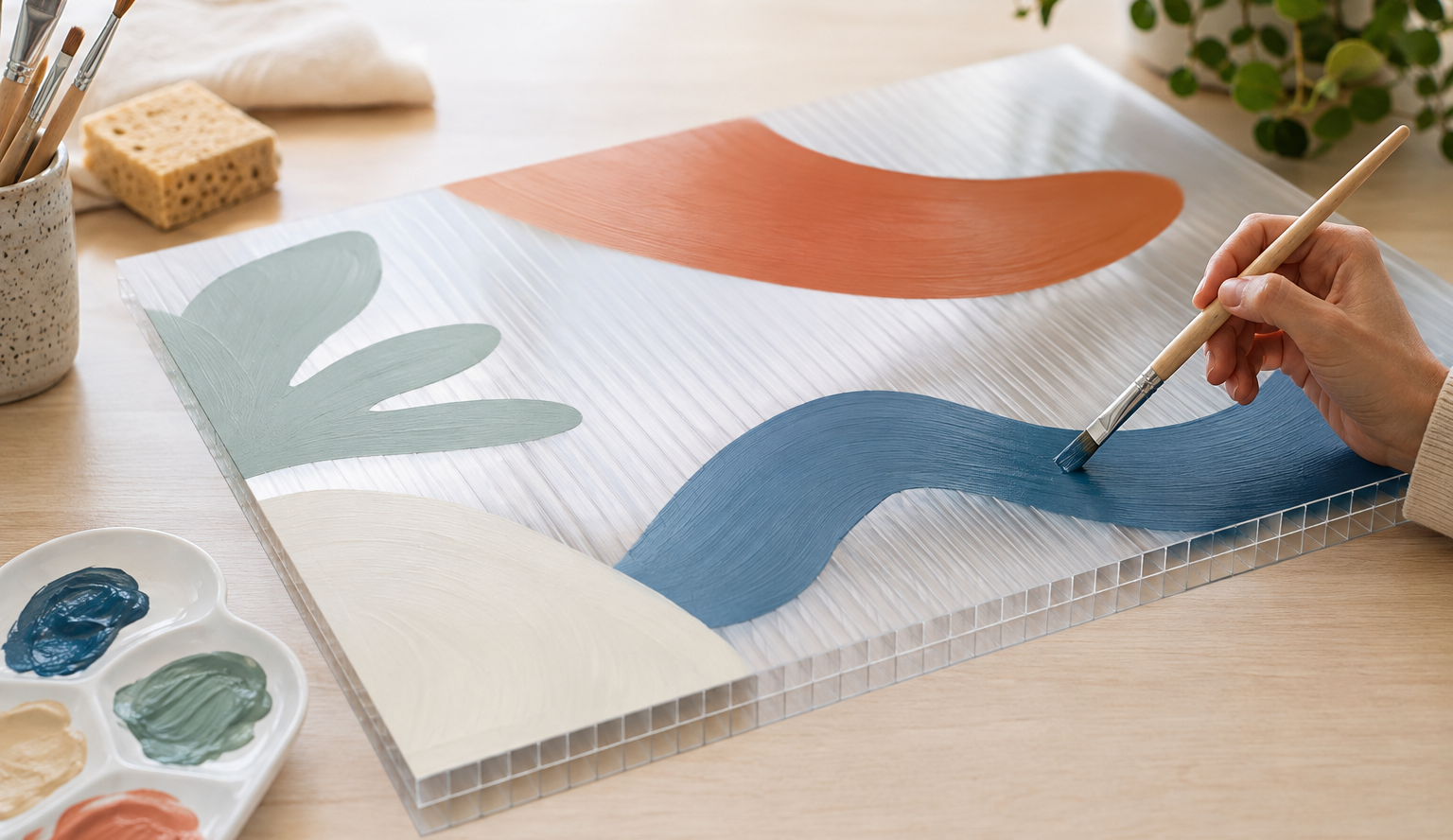 PEINTURE SUR PLAQUE POLYCARBONATE