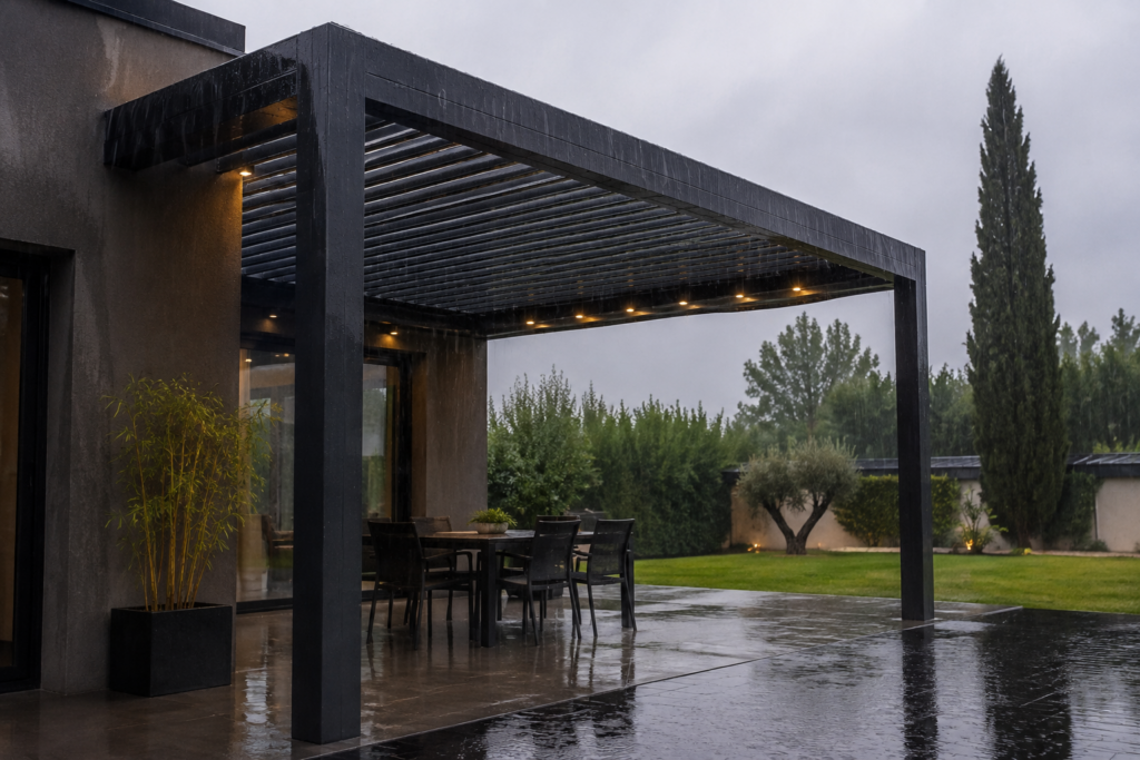 PERGOLA TEMPS PLUVIEUX