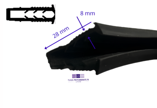 joint EPDM pour profil F en aluminium