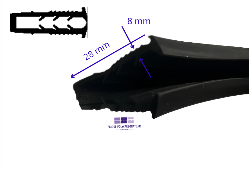 joint EPDM pour profil F en aluminium