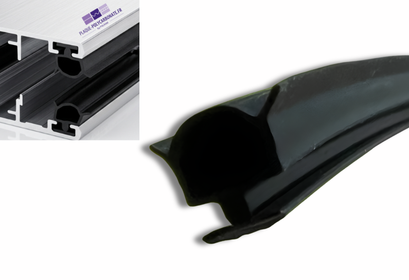 joint noir une lèvre pour profil de jonction easy