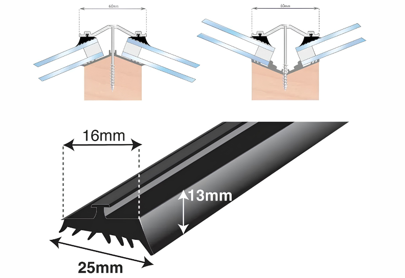 joint pour profil vallee pour toiture à pans
